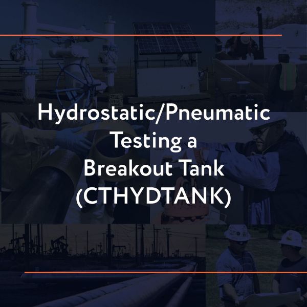 Picture of CTHYDTANK: Hydrostatic/Pneumatic Testing a Breakout Tank